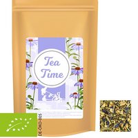 Bio-Tee im Standbeutel mit eigenem Etikett