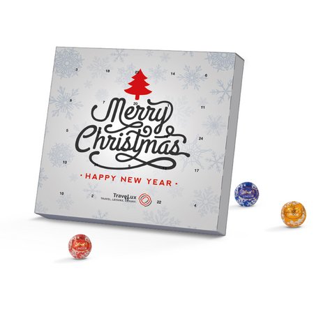 Mini Kugeln Adventskalender Lindt mit Logo
