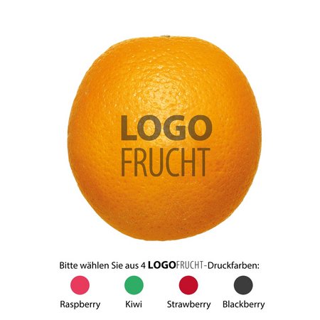 Orange mit ihrem Motiv günstig bedrucken als gesundes Werbemittel