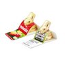 Werbe-Aufsteller mit Goldhase von Lindt 10g mit eigenem Design