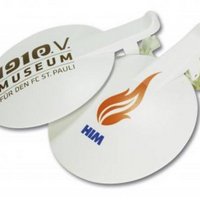 Klappdeckel für Trinkbecher mit Werbedruck