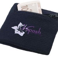 Schweißband mit Reißverschluss mit Werbedruck