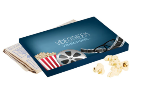 Mikrowellen-Popcorn mit Werbung oder Logo