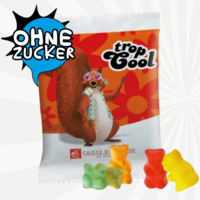 Zuckerfreie Gummibärchen mit individuellem Werbedruck