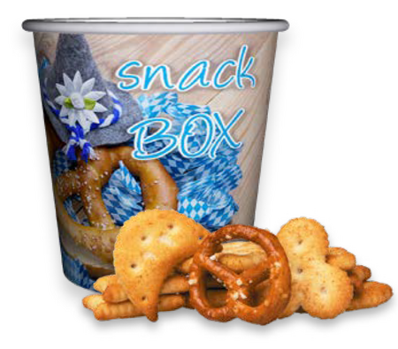 Kräcker-Mix im Snackbecher Mini mit Logo
