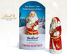 Lindt Schoko Nikolaus in Taschenkartonage mit Werbung