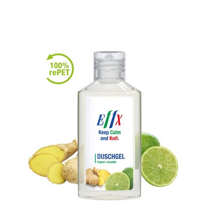 50ml Flasche Duschgel Ingwer-Limette bedrucken mit Logo