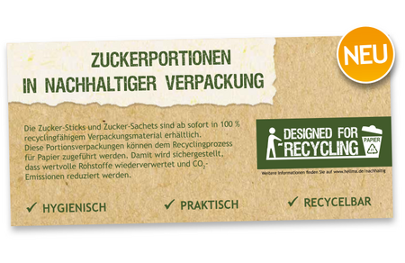 Zucker in nachhaltiger Verpackung