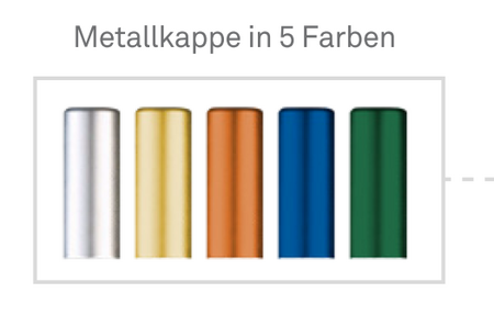 Bleistift Magnet Metallkappenfarben