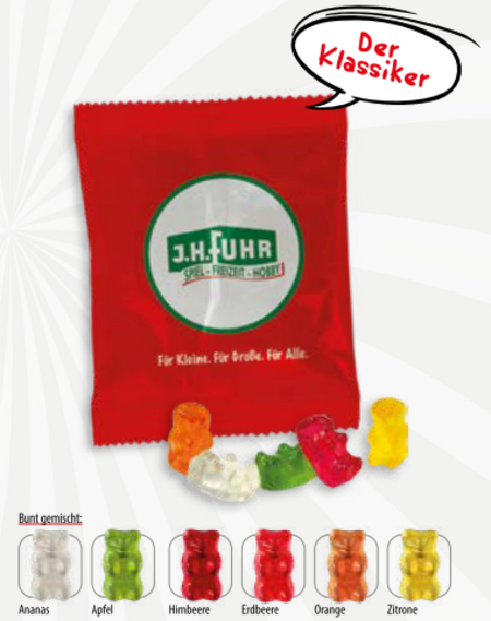 Hairbo Fruchtgummis bedrucken Werbegeschenk