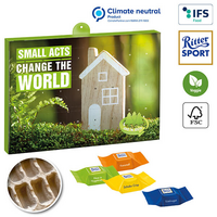 Premium Wand-Adventskalender individuell bedruckt mit Logo und gefüllt mit Ritter Sport Schokowürfeln als optimales Werbemittel