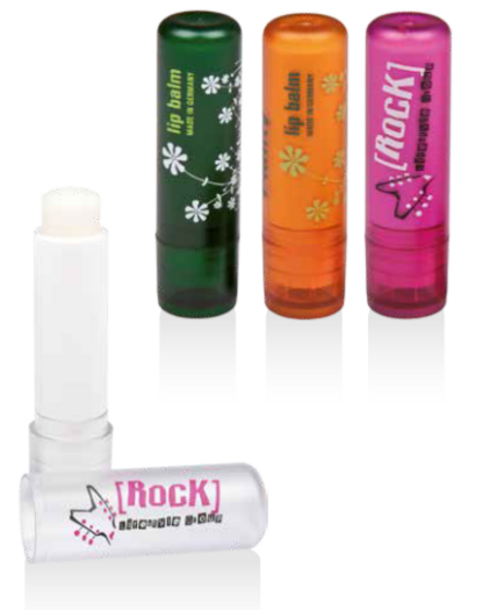 Lippenpflegestift mit Logo oder Werbedruck - Siebdruck