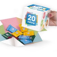 Präsent Cube mit Ritter SPORT mit individueller Werbung