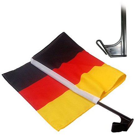 Autofahne Deutschland mit Werbung oder Logo
