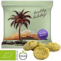 Bio Erbsen-Mais Chips ca.15g Maxi-XL-Tüte mit Werbung oder Logo