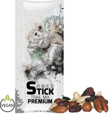 Premium Studentenfutter 30g im Snack Stick mit individueller Werbung