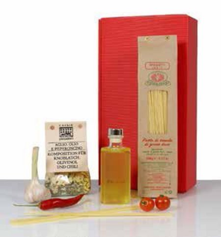 Spaghetti - Set Aglio Olio mit Werbung oder Logo