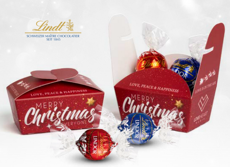 Lindt Lindor X-Mas Ballotin mit Werbedruck