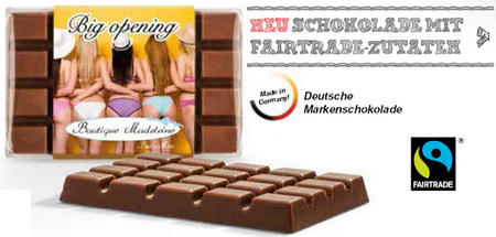 Design-Schokolade mit eigenem Logo