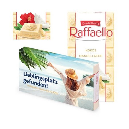 Raffaello Tafel mit individueller Werbung