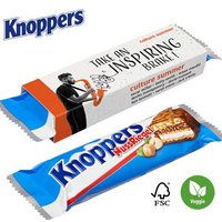 Schokoriegel Knoppers im individuell bedrukten Werbeschuber