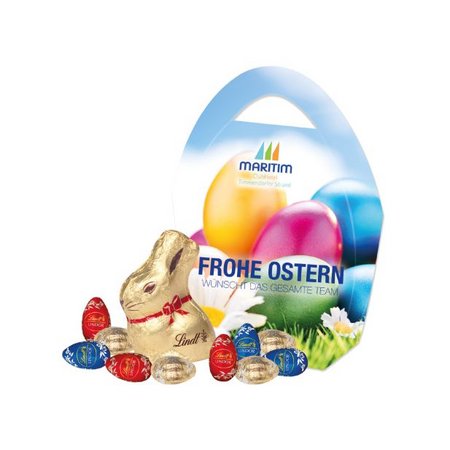 Premium Osterei mit Lindt Schokolade mit Werbedruck