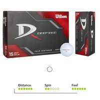 Wilson Deep Red Golfball mit Logo oder Werbung bedruckt