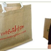 York Large Jute Shopping bag mit Werbung