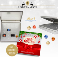 Lindt Adventskalender in Metalldose mit Werbedruck