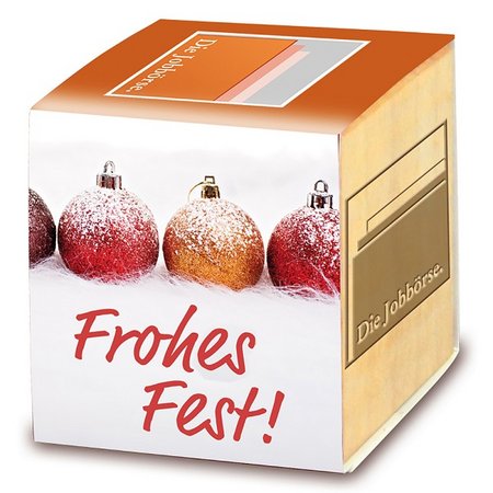 Pflanz-Holz Xmas mit Firmenlogo oder Werbedruck