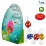 Konturenschachtel Ei mit Lindor Kugeln und Werbung