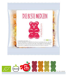 Vegane Bio Gummibärchen im Werbetütchen mit Etikett