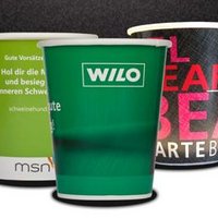 HEISSGETRANKE BECHER 200ml mit Werbung