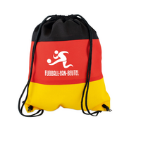 Fanbaumwollrucksack mit Deutschlandmotiv als praktisches und beliebtes Werbegeschenk mit ihrem Logo bedrucken