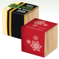 Pflanz-Holz mit Standardmotiven mit Logo