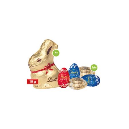 Premium Osterei mit Lindt Schokolade Inhalt