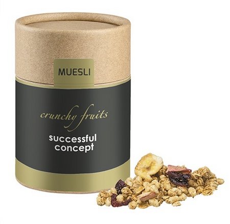 Müsli Knusper Früchte mit Logo 