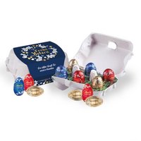 Lindt Schokoladeneier im Eierkarton bedrucken als Werbegeschenk