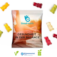 Vegane Gummibärchen im Werbetütchen