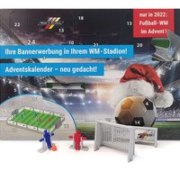 Adventskalender Klemmbausteine WM Stadion mit Logo