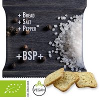 Bio Brot Chips Salz und Pfeffer 20g mit Werbung
