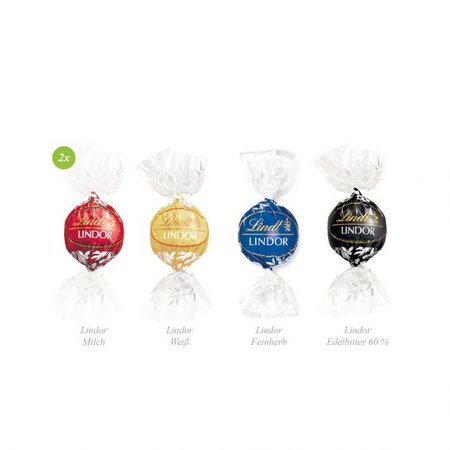 Lindt Pralinés mit Werbung oder Logo