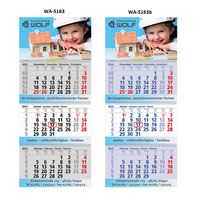 3-Monatskalender mit Wire-O als bedruckbarer Werbeartikel