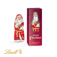 Lindt Schoko Weihnachtsmann 40g in individuell bedruckbarer Werbebox