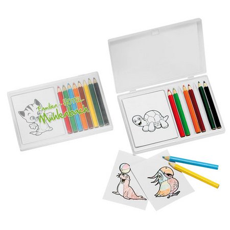 Malset (inkl. Buntstifte) mit eignem Logo bedrucken