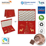 Tisch-Wand Adventskalender, biologisch abbaubar und individuell bedruckbar als Werbemittel mit ihrem Logo oder Emblem