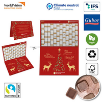 Tisch-Wand Adventskalender, biologisch abbaubar und individuell bedruckbar als Werbemittel mit ihrem Logo oder Emblem