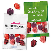 Fruchtgummi-Werbetüte Beeren-Mix mit Werbedruck oder Firmenlogo