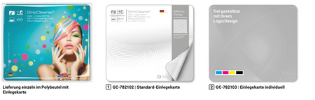 GripCleaner - 4in1 Mousepad - Einlegekarte und Polybeutel