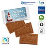 MIDI-Schoko-Täfelchen X-mas, bedruckbar mit ihrer Werbebotschaft oder Logo auf weißes Papier als Werbemittel zur Weihnachtszeit
